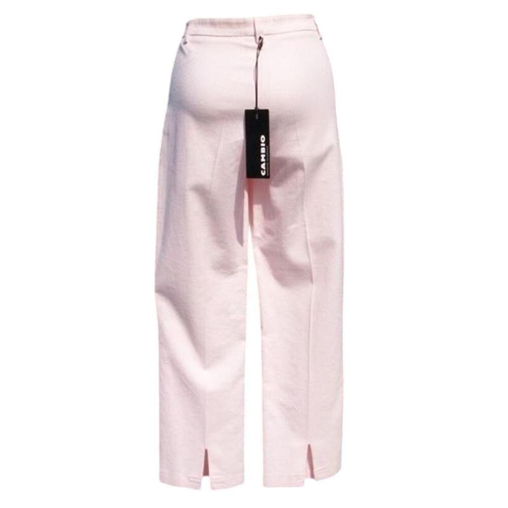 Cambio Mary Waffle Pique Pant New Sz 4/6 S Classic Textured Light Pink $195 NWT